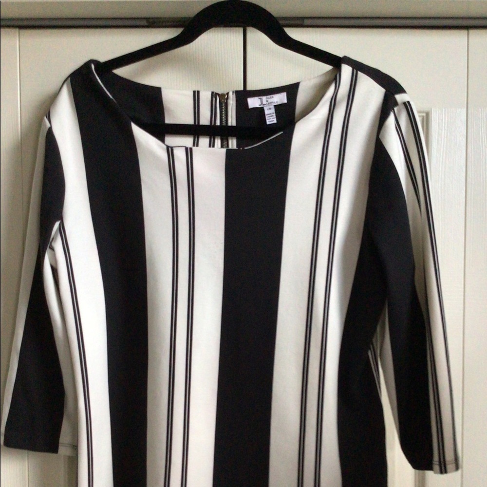 Jules & Leopold Classic Striped Black White Blouse - Picture 5 of 7